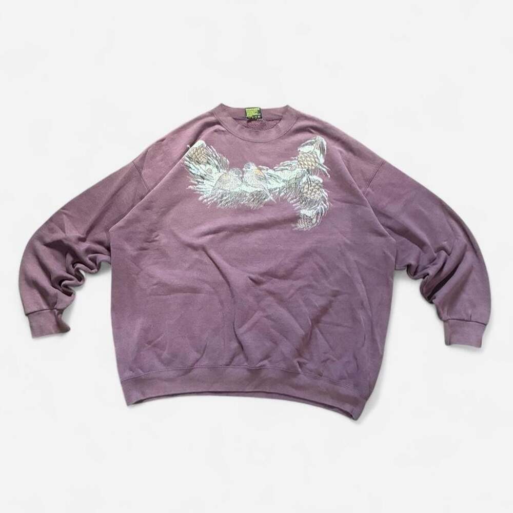 90s Robert Allan Sportswear Purple Cotton Crewneck Sweatshirt